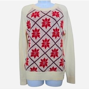 Vintage Woolrich Wool Nordic Floral Sweater Size Small